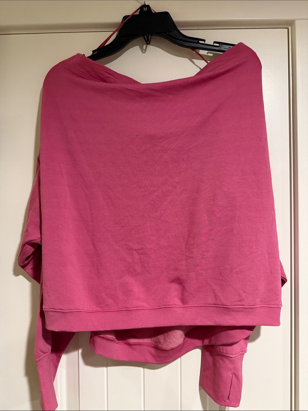 all in motion Pink Off-Shoulder Modal Cotton Sweatshirt - Picture 11 of 14